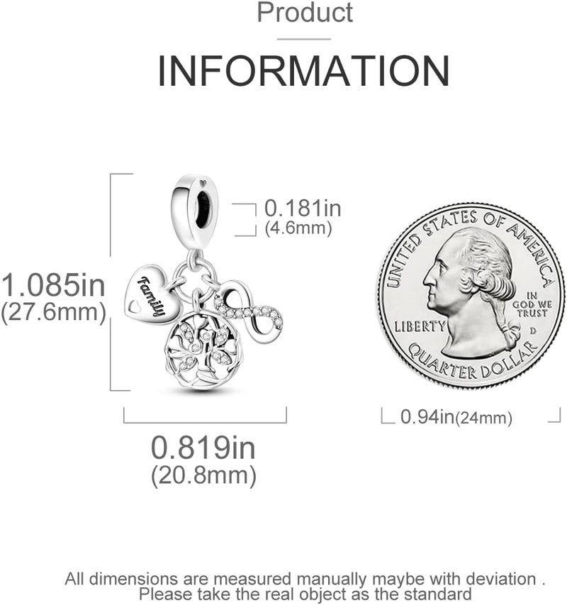 MULA 925 Sterling Silver Charms for Bracelets and Necklaces Butterfly Beads Dangle Pendants Jewelry Charms for Women - Image 4